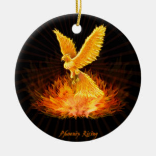 Phoenix Rising Keramisch Ornament