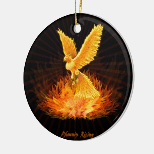 Phoenix Rising Keramisch Ornament (Links)