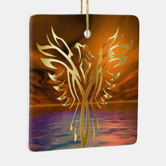 Phoenix Rising Keramisch Ornament (Rechts)