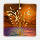 Phoenix Rising Keramisch Ornament (Achterkant)