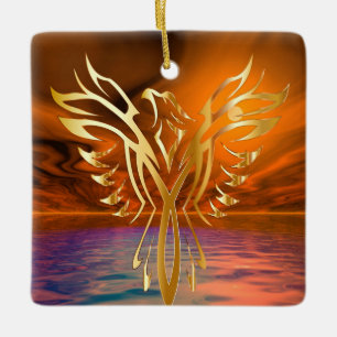 Phoenix Rising Keramisch Ornament