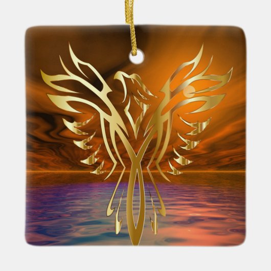 Phoenix Rising Keramisch Ornament (Voorkant)