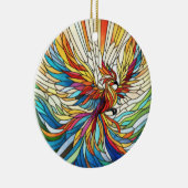 Phoenix Rising - kleurrijke mozaïekkunst Keramisch Ornament (Rechts)