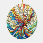 Phoenix Rising - kleurrijke mozaïekkunst Keramisch Ornament (Links)