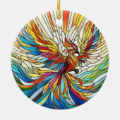 Phoenix Rising - kleurrijke mozaïekkunst Keramisch Ornament (Achterkant)