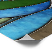 Phoenix Rising - kleurrijke mozaïekkunst Poster (Hoek)