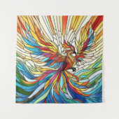 Phoenix Rising - kleurrijke mozaïekkunst Wandkleed (Voorkant)