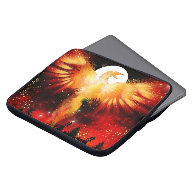 Phoenix Rising Laptop Hoesje Sleeve (Voorkant top)