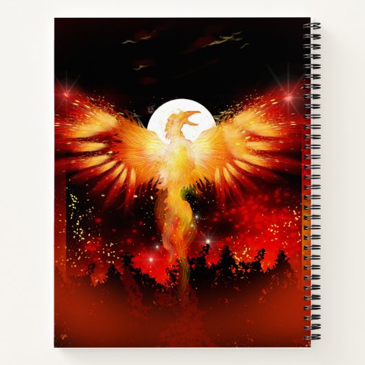 Phoenix Rising-laptop Notitieboek (Achterkant)
