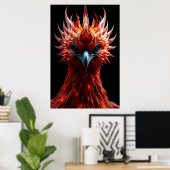 🔥 Phoenix Rising - Majestic Fire Bird Fantasy Art Poster (Thuiskantoor)