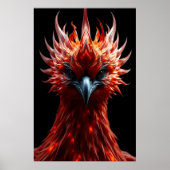 🔥 Phoenix Rising - Majestic Fire Bird Fantasy Art Poster (Voorkant)