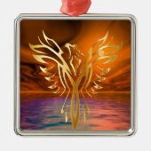 Phoenix Rising Metalen Ornament (Voorkant)