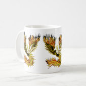 Phoenix Rising - Mythische vogel van vuur en weder Koffiemok (Voorkant links)