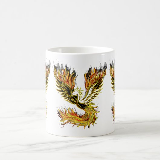 Phoenix Rising - Mythische vogel van vuur en weder Koffiemok (Center)