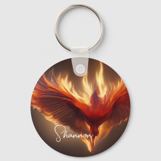 Phoenix Rising Name Inspirating Sterke Sleutelhang Sleutelhanger (Voorkant)