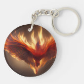 Phoenix Rising Name Inspirating Sterke Sleutelhang Sleutelhanger (Achterkant)