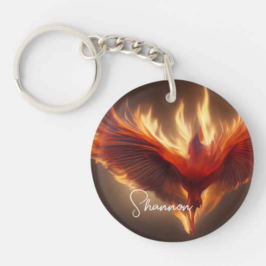 Phoenix Rising Name Inspirating Sterke Sleutelhang Sleutelhanger (Voorkant)