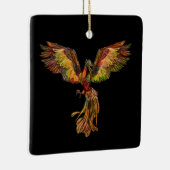 Phoenix Rising - op zwart Keramisch Ornament (Rechts)