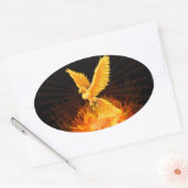 Phoenix Rising Ovale Sticker (Envelop)