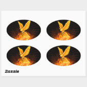 Phoenix Rising Ovale Sticker (Vel)