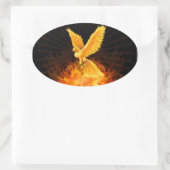 Phoenix Rising Ovale Sticker (Tas)