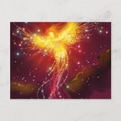 Phoenix Rising (paars) Briefkaart (Voorkant)