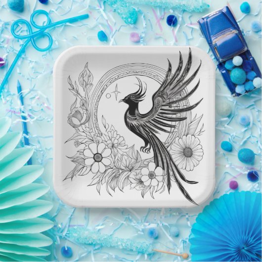 Phoenix Rising Papieren Bordje (Feest)