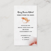 *~* Phoenix Rising Pine Trees Oranje Burgundy Red Visitekaartje (Achterkant)
