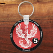Phoenix Rising Recovery Mijlpaal A, NA, Al-Anon Sleutelhanger (Voorkant)