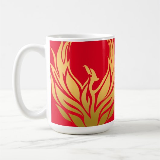 Phoenix Rising Red Koffiemok (Links)