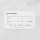 Phoenix Rising, rode streep, Afspraakkaart Visitekaartje (Achterkant)