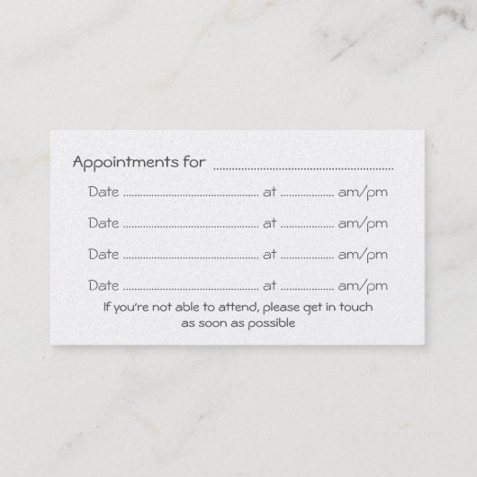 Phoenix Rising, rode streep, Afspraakkaart Visitekaartje (Achterkant)