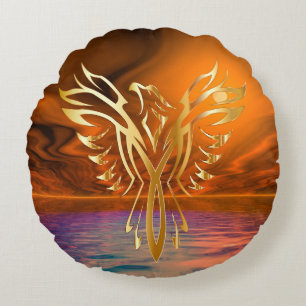 Phoenix Rising Rond Kussen