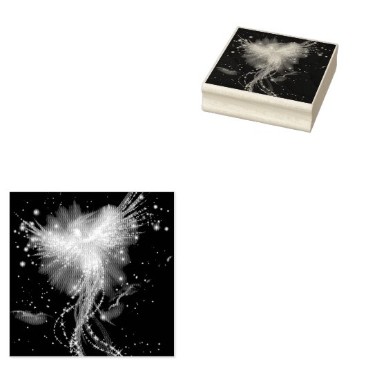 Phoenix Rising Rubberstempel (Gestempeld)