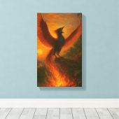 Phoenix Rising — Signature Acryl | Orrin Studios Canvas Afdruk (Insitu (Houten vloer))