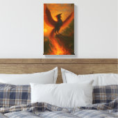 Phoenix Rising — Signature Acrylic | Orrin Studios Canvas Afdruk (Insitu (Slaapkamer))