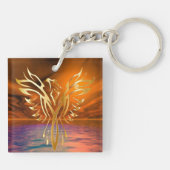 Phoenix Rising Sleutelhanger (Achterkant)
