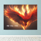 Phoenix Rising Support Inspirerende kracht Canvas Afdruk (Insitu (Houten vloer))