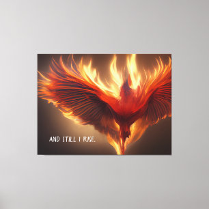 Phoenix Rising Support Inspirerende kracht Canvas Afdruk