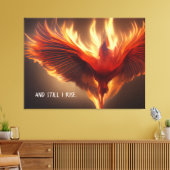 Phoenix Rising Support Inspirerende kracht Canvas Afdruk (Insitu (Woonkamer))