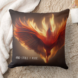 Phoenix Rising Support Inspirerende kracht Kussen