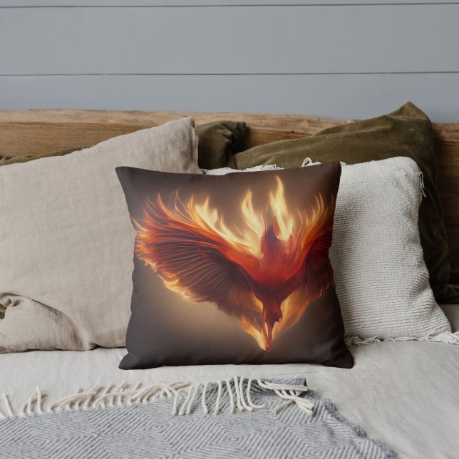 Phoenix Rising Support Inspirerende kracht Kussen (Creator heeft geüpload)