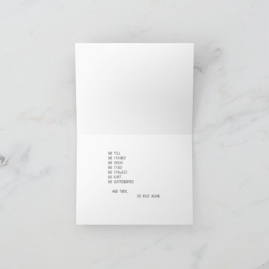 Phoenix Rising Support Inspirerende Sterkte Kaart (Binnen)