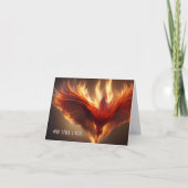 Phoenix Rising Support Inspirerende Sterkte Kaart (Voorkant)