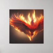 Phoenix Rising Support Inspirerende Sterkte Kaart Canvas Afdruk (Voorkant)