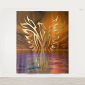 Phoenix Rising Tapijt Wandkleed (Voorkant)