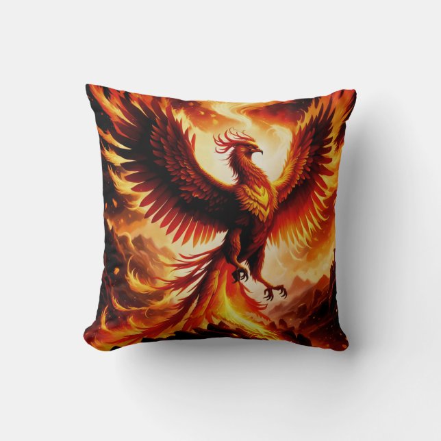 Phoenix Rising van de Ashes Kussen (Voorkant)