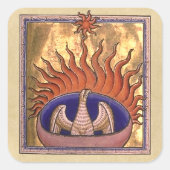 Phoenix Rising van de Ashes Vierkante Sticker (Voorkant)