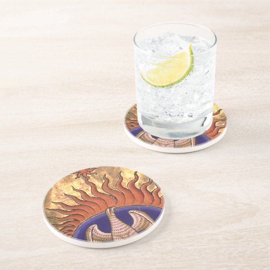 Phoenix Rising van de Ashes Zandsteen Onderzetter (Zijkant)