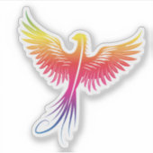 Phoenix Rising van de Flames Sticker (Voorkant)